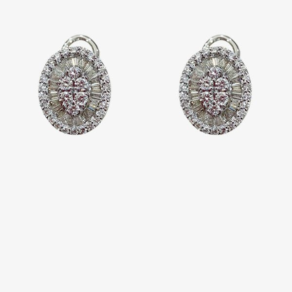 14K White Gold Diamond Stud Earrings for Women - Elegant & Timeless Jewelry Gift for Wedding, Anniversary & Special Occasions