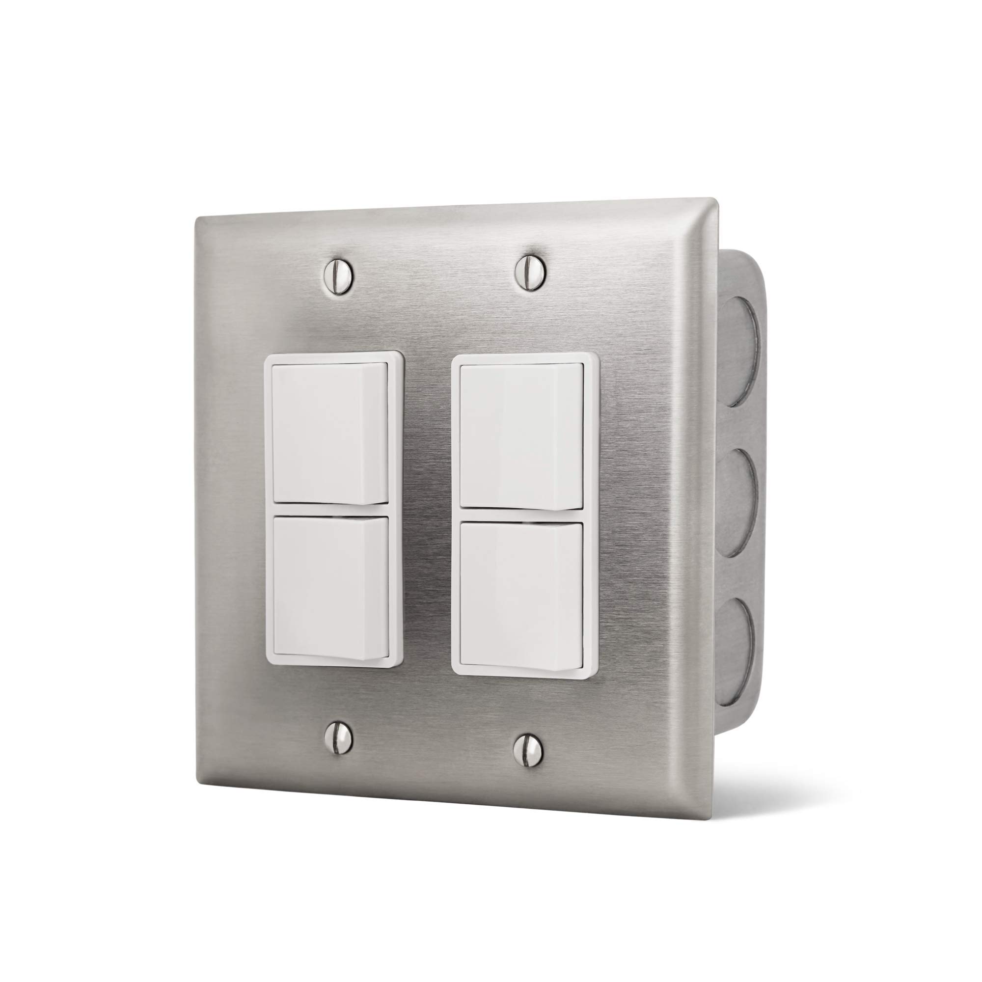 Infratech Dual Duplex Stack Switch - In-Wall Mounted Smart Control for Indoor Heating Systems (Model 14-4305) | Perfect for Home, Office & Commercial Spaces