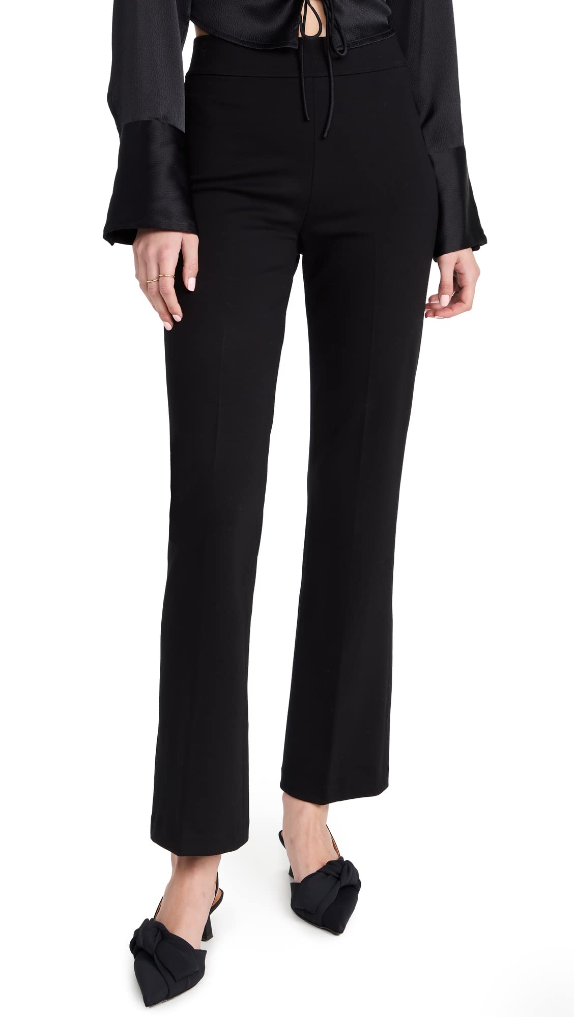 rag & bone Women's Irina Ponte Pants - High Waist Slim Fit Stretch Work Pants for Business Casual & Office Wear