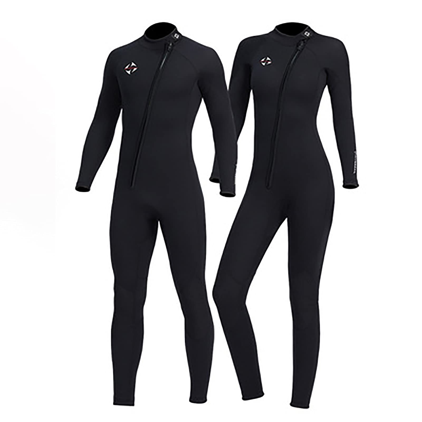 Premium 3mm Neoprene Full Body Wetsuit for Men & Women - Front Zip Long Sleeve Scuba Diving Suit for Snorkeling, Surfing & Swimming | Thermal Protection in Cold Water | XL Size