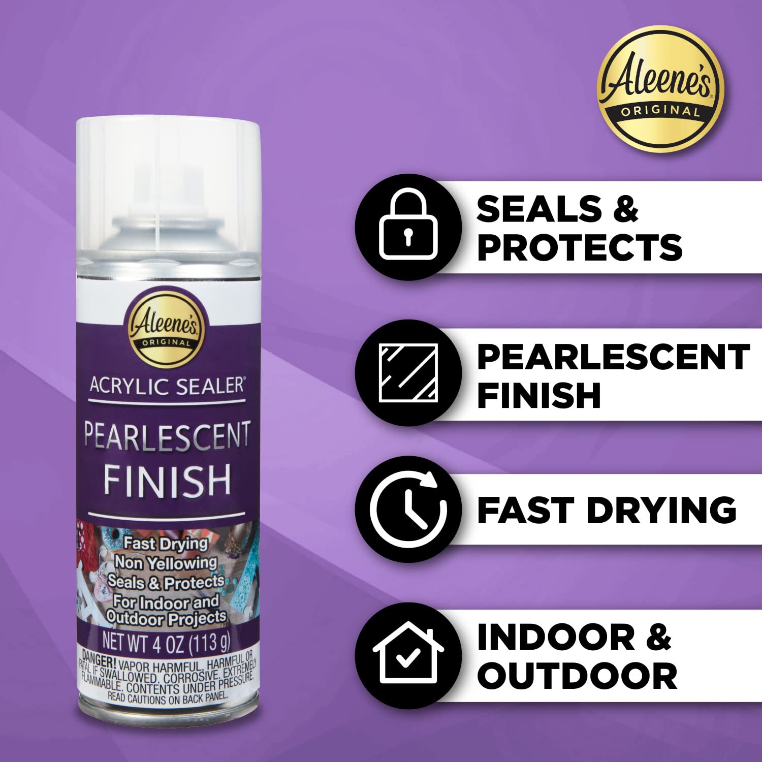 Aleene's Acrylic Spray Sealer Variety Pack - 4 oz (3 Pack) - Gloss, Matte & Pearlescent Finishes for DIY Crafts, Wood, Fabric & Home Decor Projects