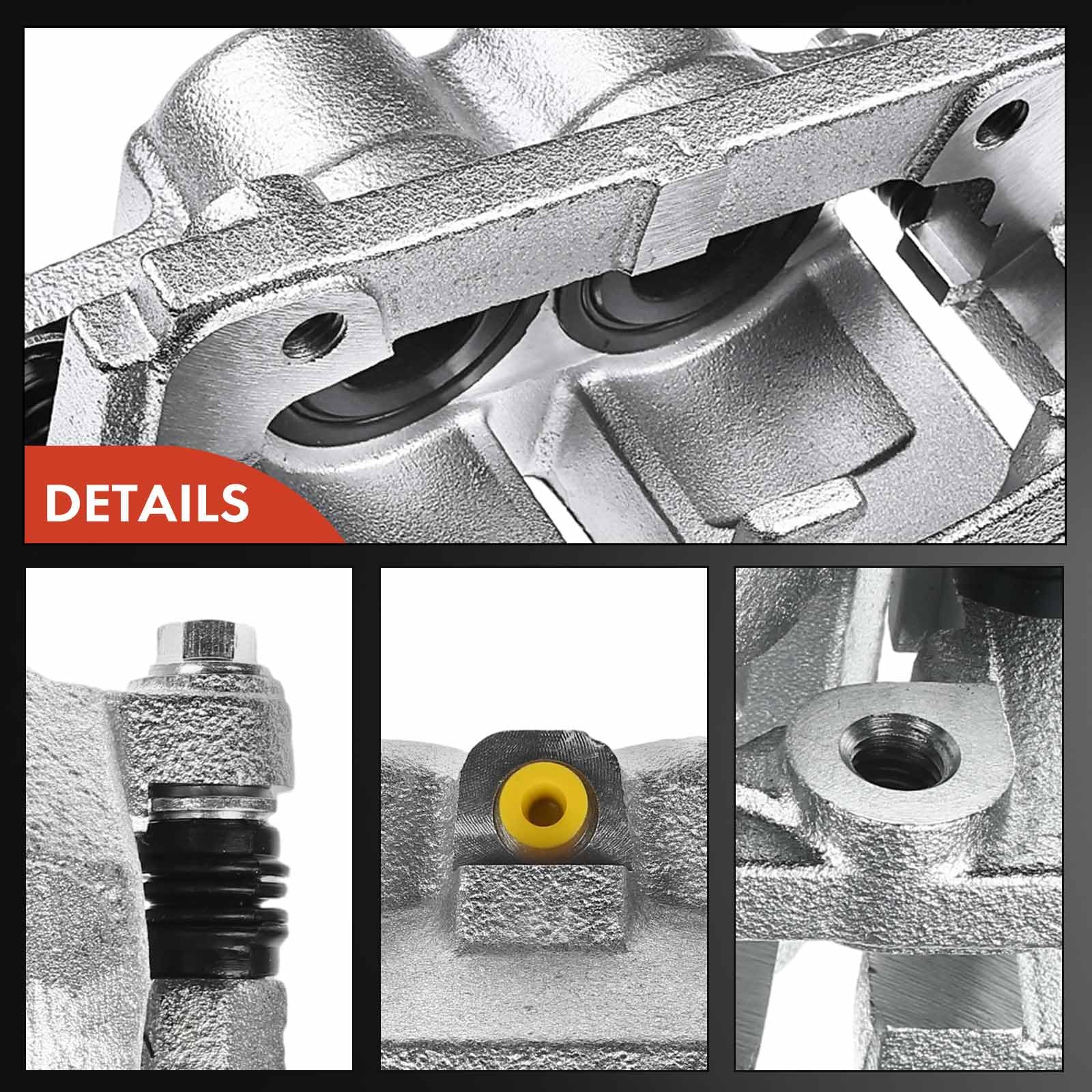 Premium Disc Brake Caliper Assembly with Bracket - Compatible with Ford F-150 2004 (Front Driver & Passenger Side) - 2-Piece Set - Perfect for Smooth Braking & Vehicle Safety Maintenance