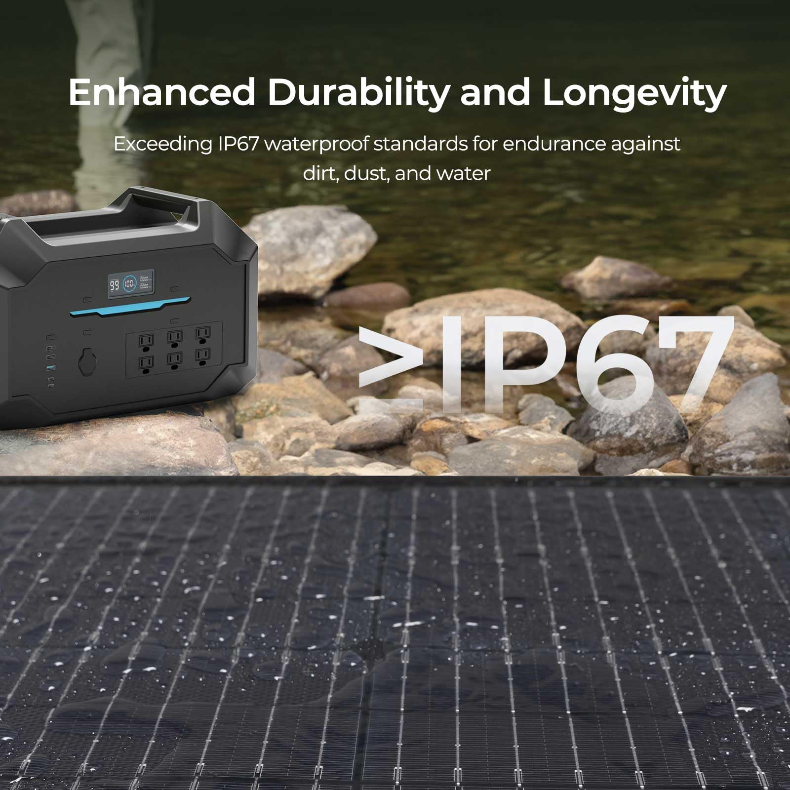 Renogy 400W Lightweight Portable Foldable Solar Panel Suitcase Kit - IP67 Waterproof for RV, Camping, Off-Grid Power, Hiking & Emergency Use - Easy Setup with Kickstand for Outdoor Adventures & Backup Energy