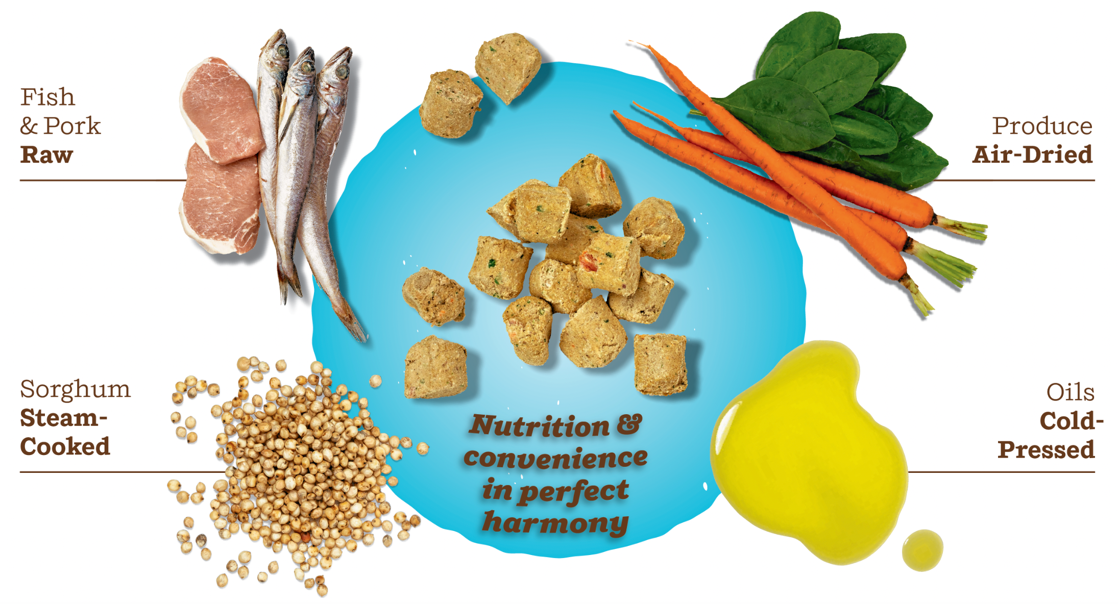 Primal Kibble In the Raw Fish & Pork Dog Food - High Protein Grain-Free Freeze-Dried Raw Dog Food for All Breeds & Ages - Perfect for Active Dogs, Training Treats & Digestive Health Support