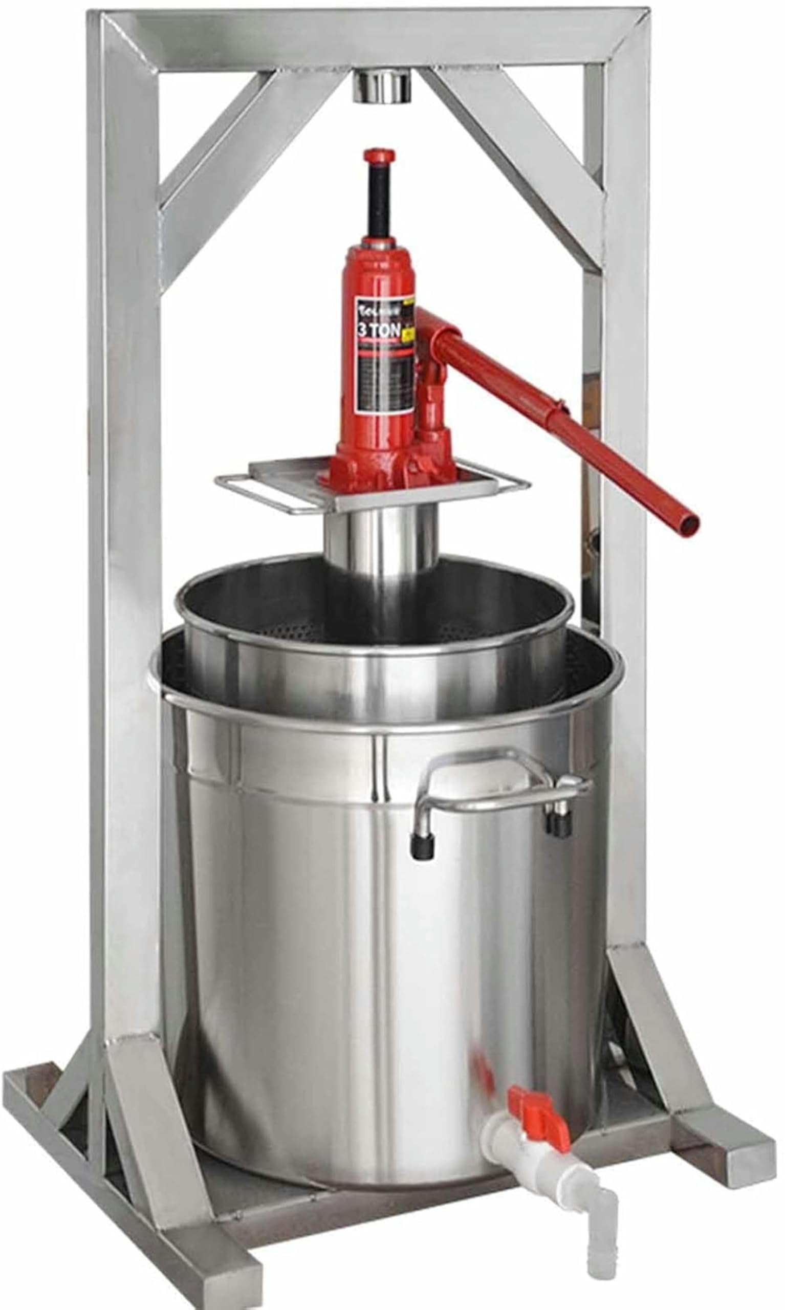 Stainless Steel Hydraulic Fruit Press 12L/22L/36L - Manual Home Cider & Wine Press for Apple, Grape, Berry - Perfect for Homemade Juice, Wine Making, and Craft Brewing - Ideal for Home Brewers, Winemakers, and DIY Enthusiasts