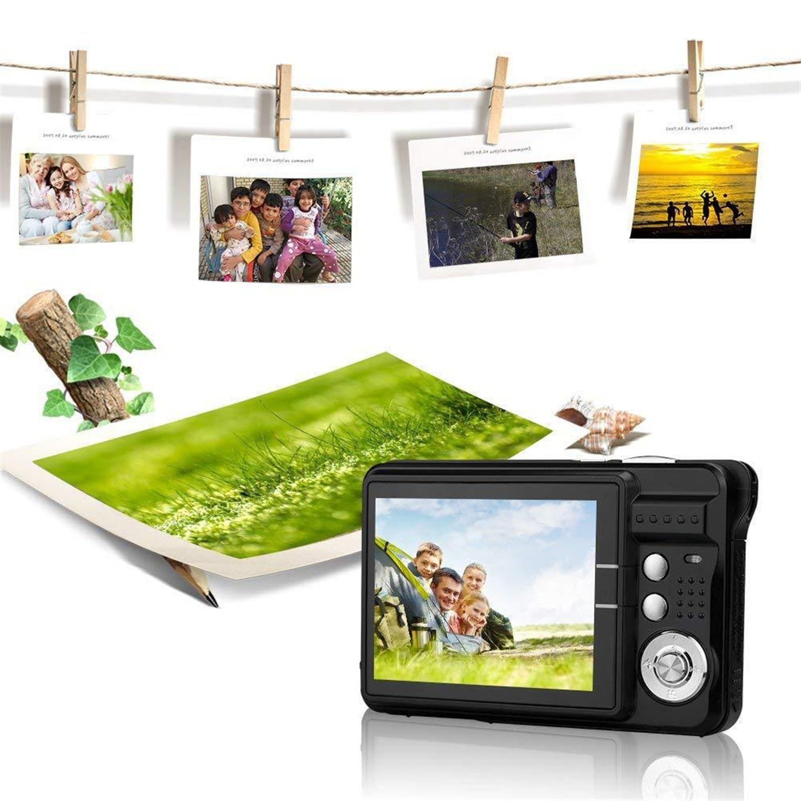 18MP MZZYG HD Digital Video Camera for Students - Selfie Camcorder with Card Reader (Black) - Perfect for Vlogging, Travel & School Projects