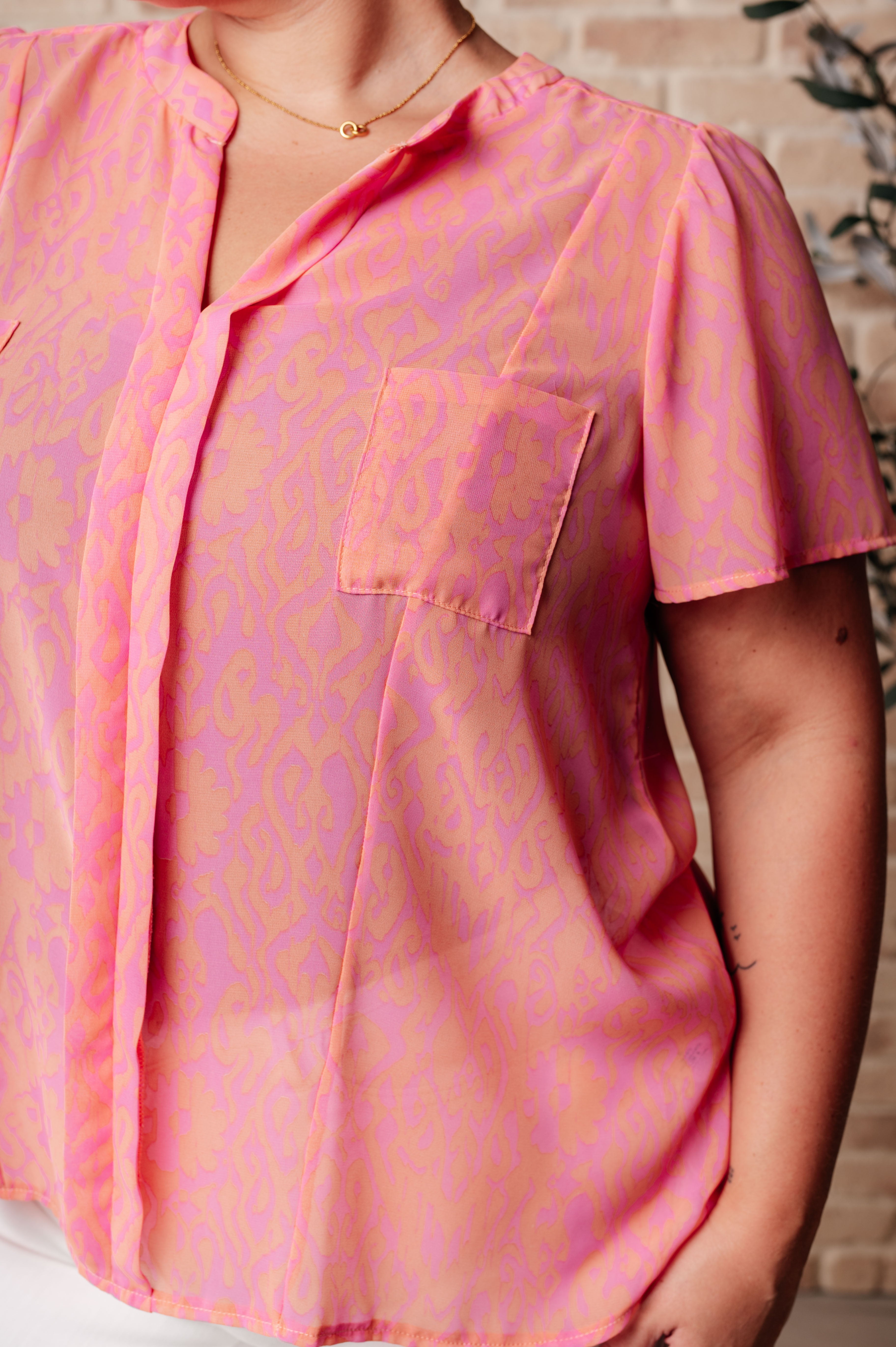 Let Me See You Do It Shawl Neckline Blouse - Elegant Women's Fashion Top for Work & Date Night | Summer 2024 Collection