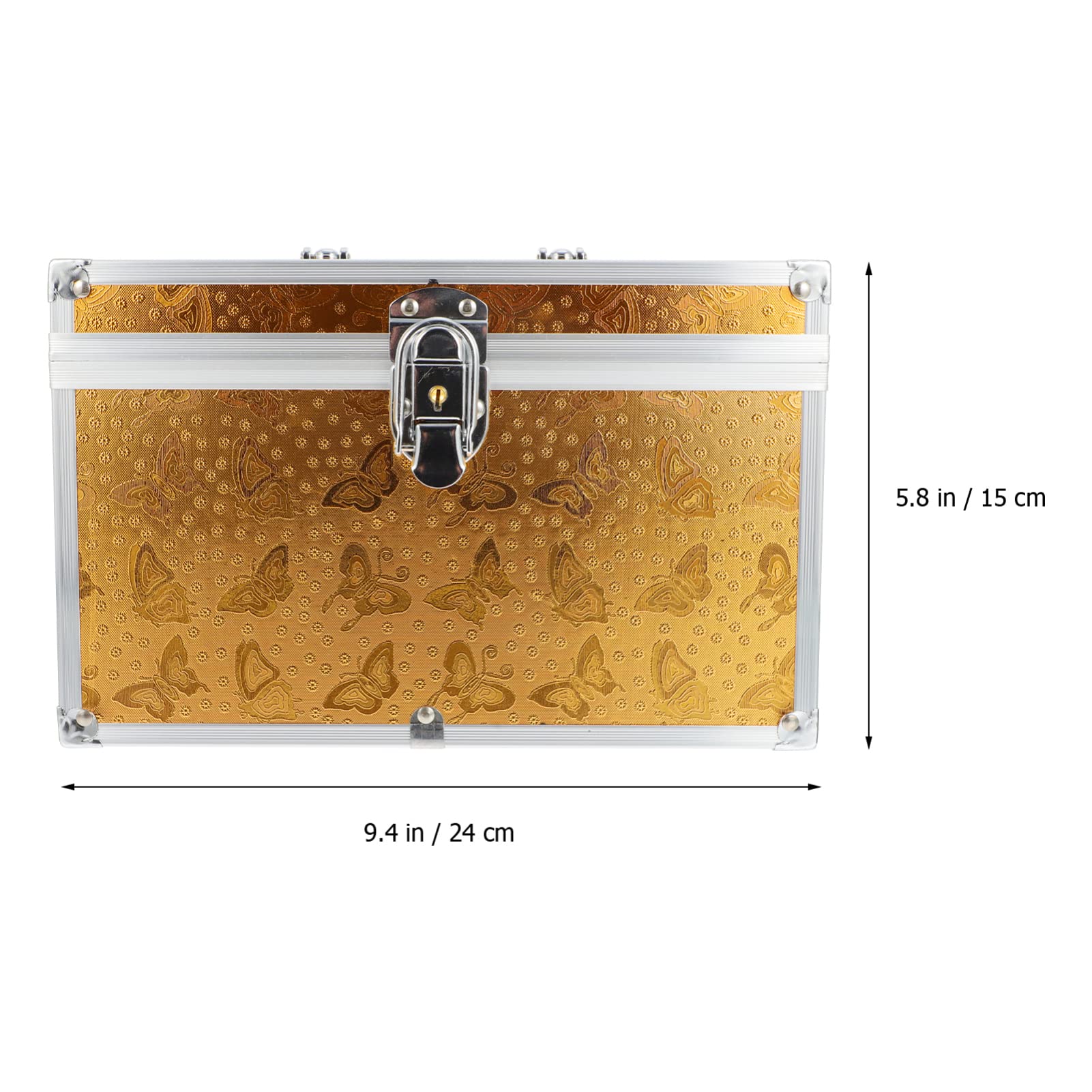 Large Aluminum Alloy Makeup Train Case - Professional Cosmetic Organizer for Travel & Salon Use | Waterproof Portable Makeup Storage Box for Artists, Bridal & On-the-Go Beauty