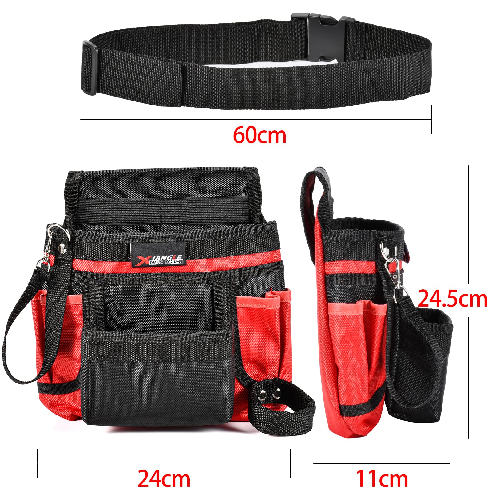 Durable 6-Pocket Tool Belt for Men & Women - Lightweight Construction Apron with Hammer Loop - Perfect for Carpenters, Electricians, Plumbers & Gardeners - Ideal for DIY Projects, Home Repairs & Professional Worksites