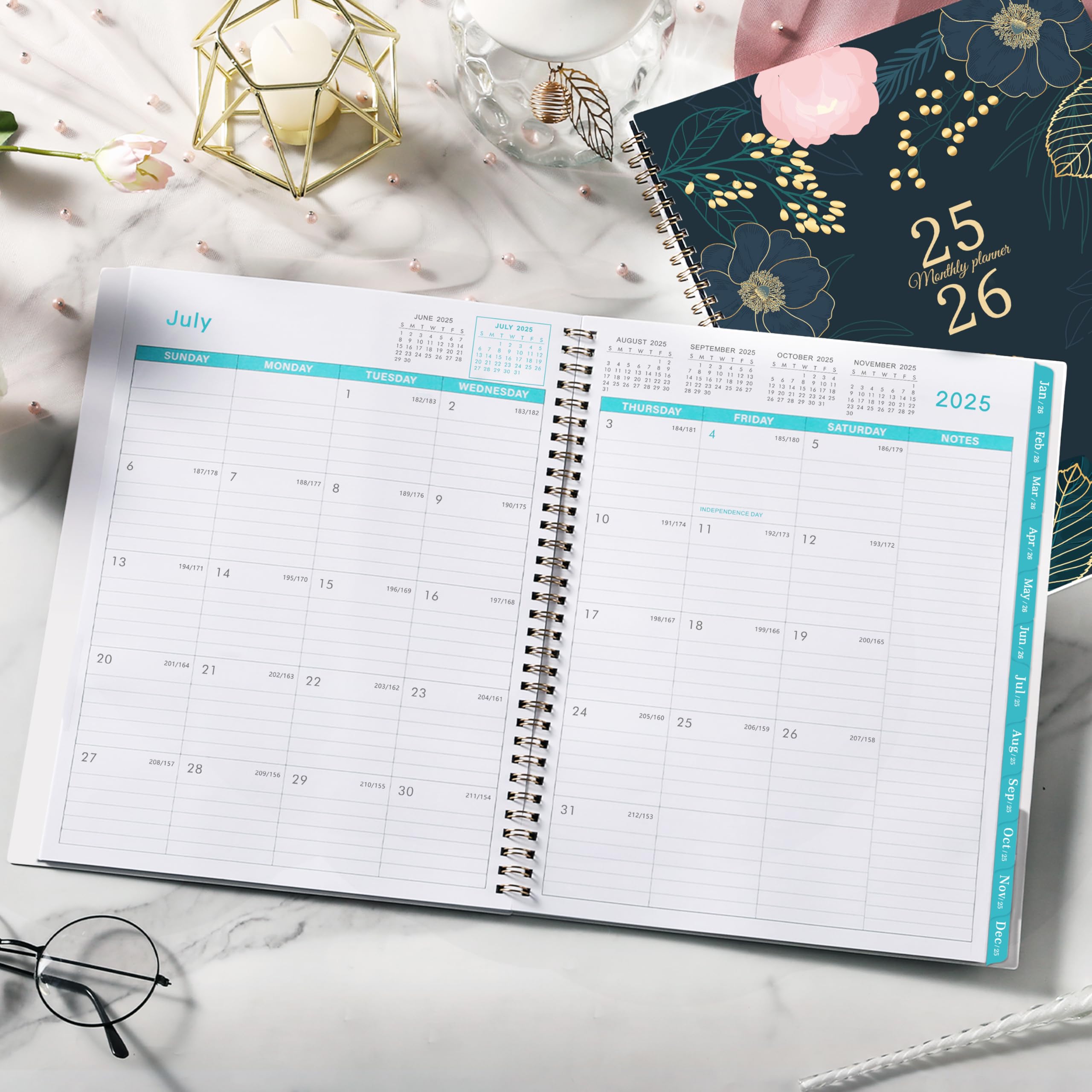 2025-2026 Monthly Planner - 18-Month Calendar from July 2025 to December 2026 | 9