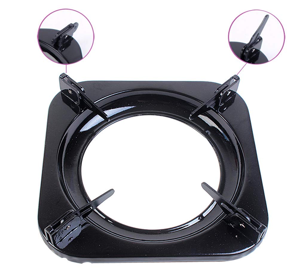 Wok Support Ring for Gas Stove - Heavy Duty Square Cooktop Trivet, Pot & Pan Holder Stand, Universal Stove Accessory for Woks, Milk Pots & Kitchen Cookware - Perfect for Stir-Frying, Boiling & Sauteing