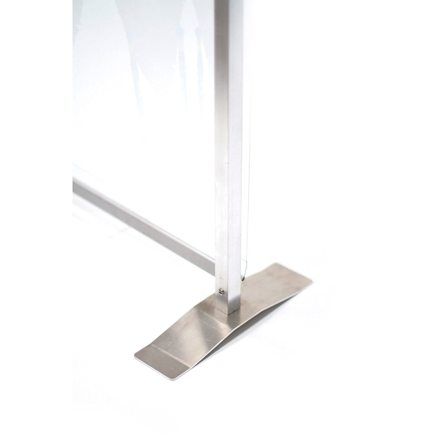 6' W x 6' H Clear Portable Safety Partition - Freestanding Room Divider for Social Distancing in Offices, Schools & Events