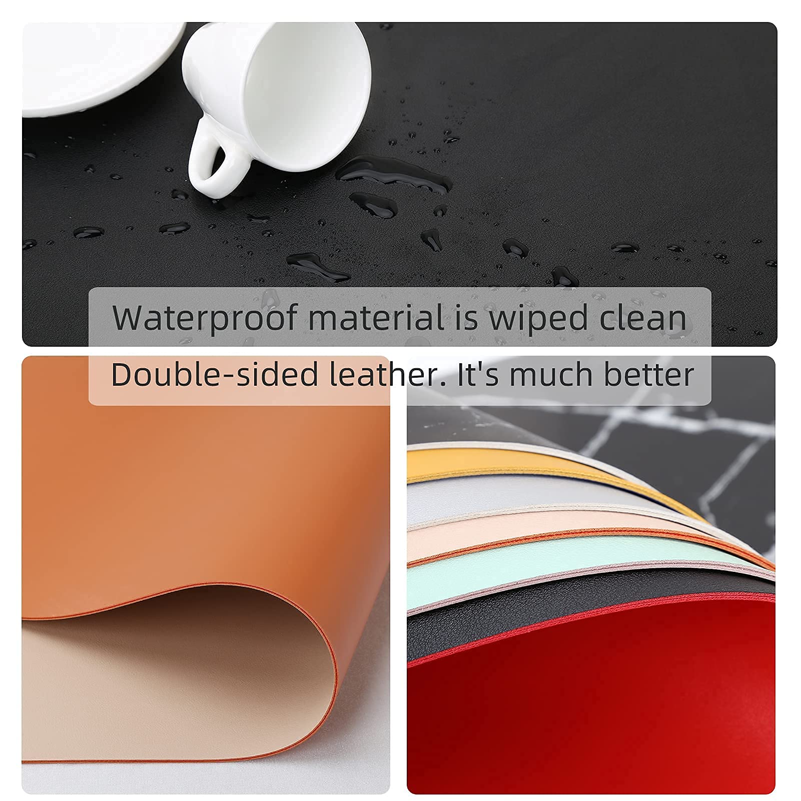 KINGFOM PU Leather Desk Pad - 31.4