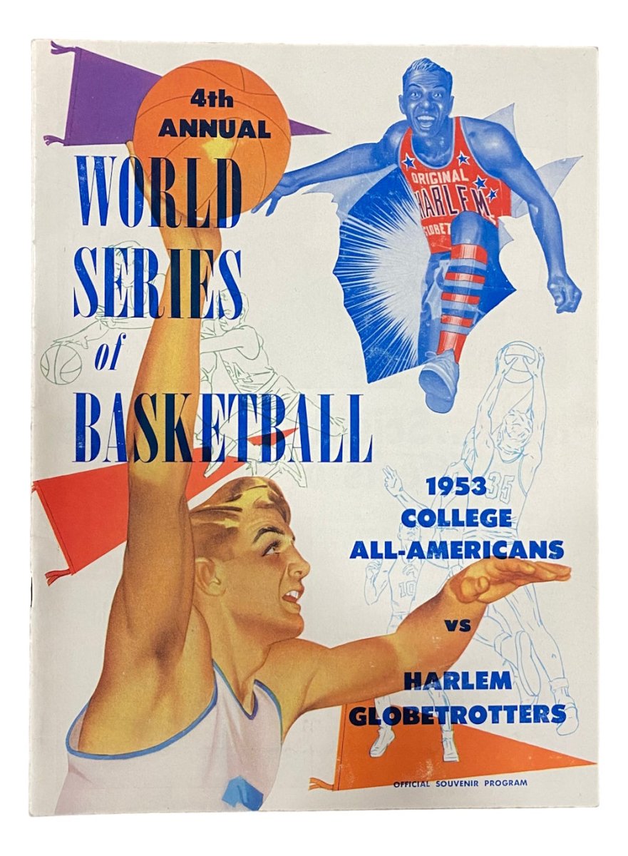 1953 College All Americans vs Harlem Globetrotters Official Souvenir Basketball Program - Vintage Sports Memorabilia for Collectors & Fans