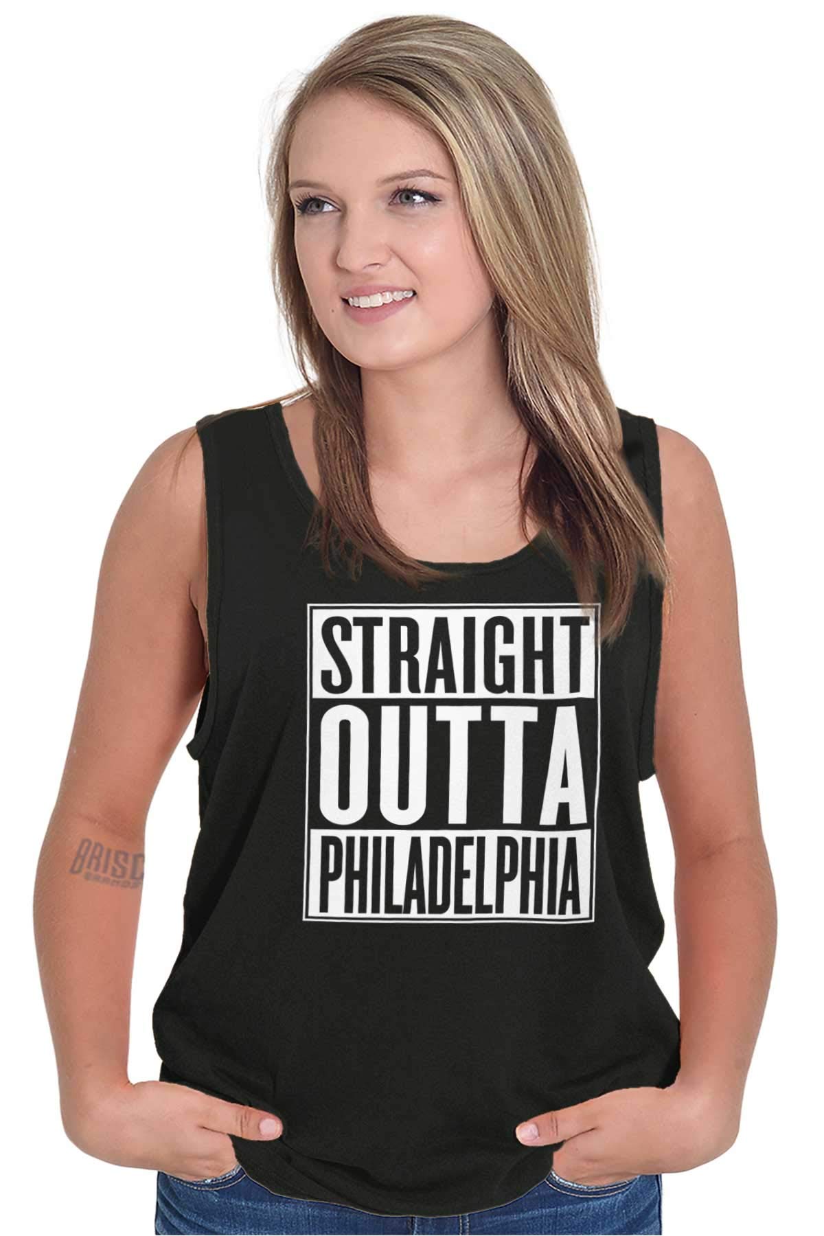 Straight Outta Philadelphia PA Tank Top T-Shirts for Men & Women - Casual Summer Wear, Street Style & Gym Outfits