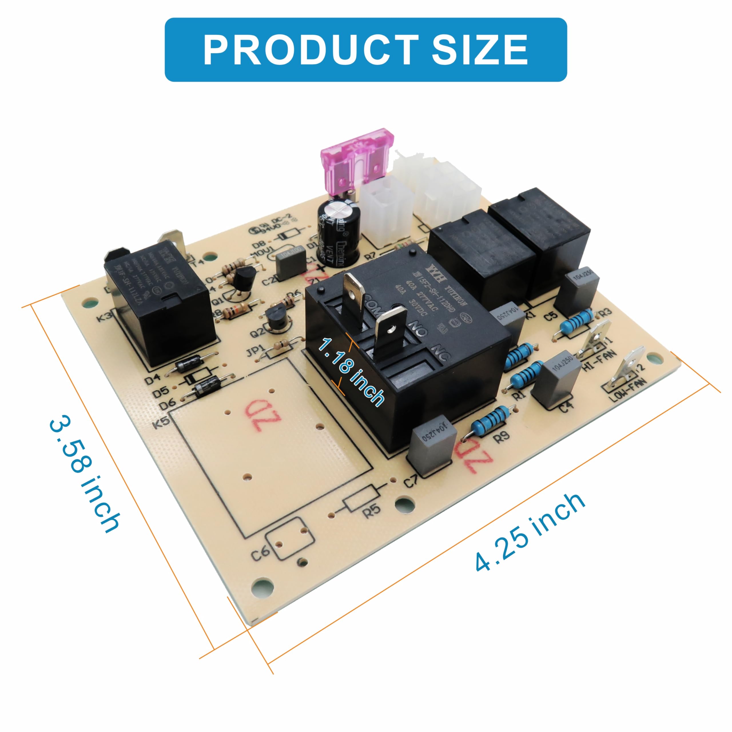 Dometic RV Air Conditioner Heat & Cool Relay Analog Control Circuit Board 3106996022 - Replacement Part for Dometic Heat Cool Analog Control - Perfect for RV AC Repair & Maintenance
