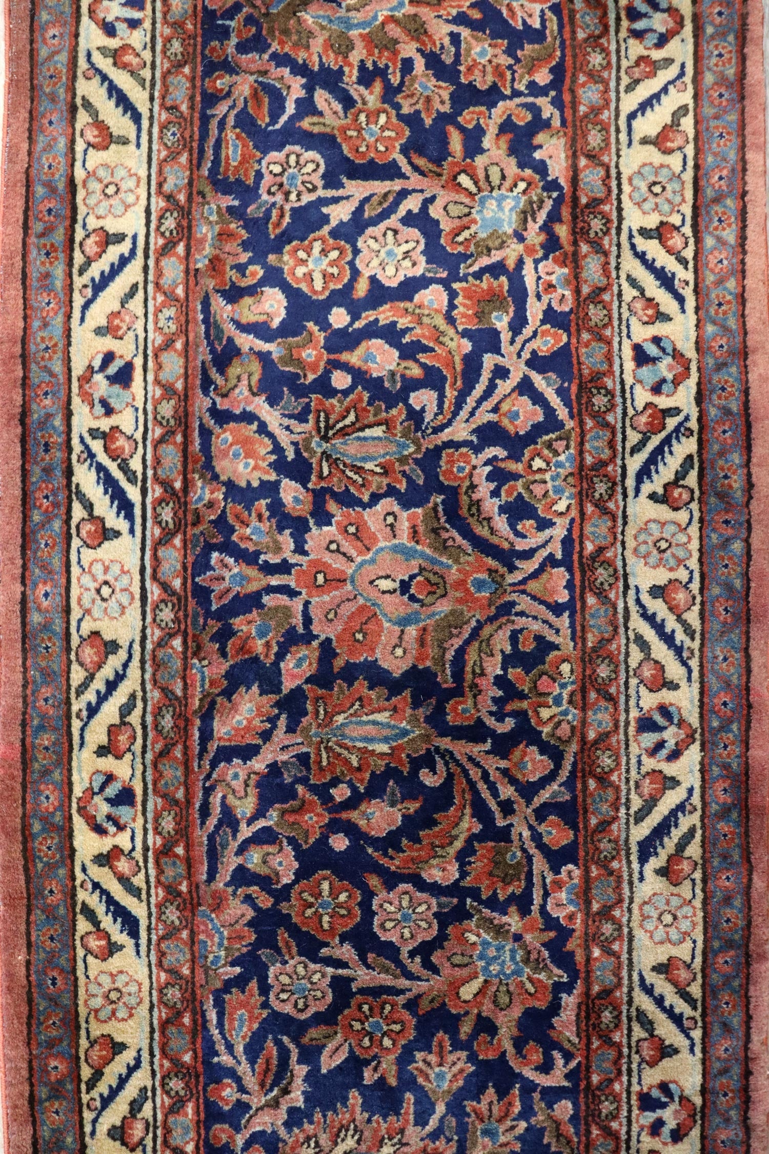 Antique Manchester Kashan Handwoven Traditional Persian Rug - J66229 - Perfect for Living Room, Bedroom & Home Decor