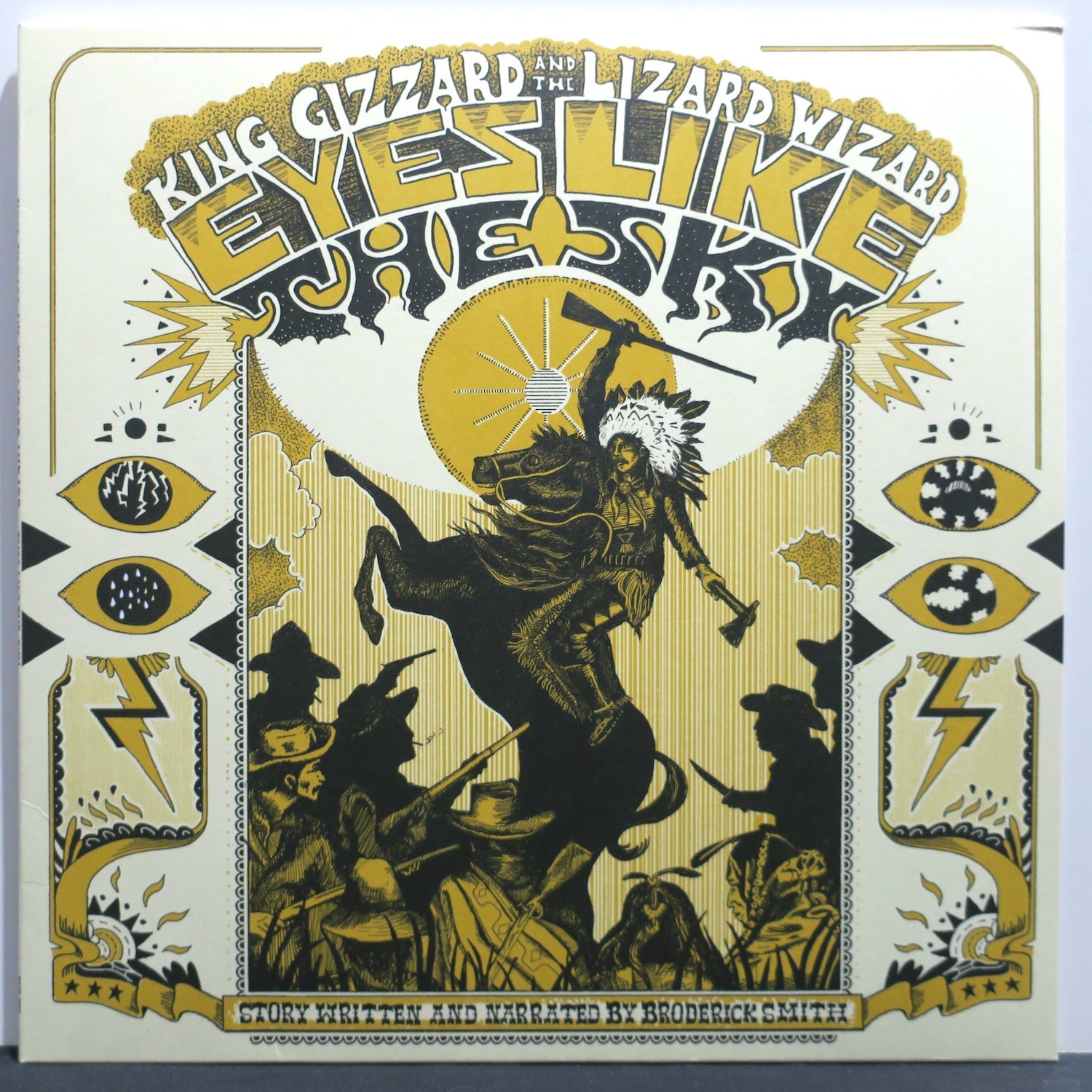 King Gizzard & The Lizard Wizard 'Eyes Like The Sky' 2013 Limited Edition Blue Vinyl LP Record with Poster - Rare Collectible Vinyl for Music Enthusiasts & Audiophiles - Perfect for Home Listening, Gifts, and Vinyl Collections