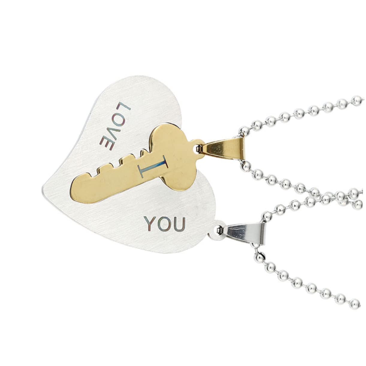 GALPADA 2 Pairs Matching Couple Necklaces for Women - Heart Lock Pendant Birthstone Relationship Necklace Set, Friendship Jewelry Gift for Her, Perfect for Anniversaries, Valentine's Day & Romantic Dates