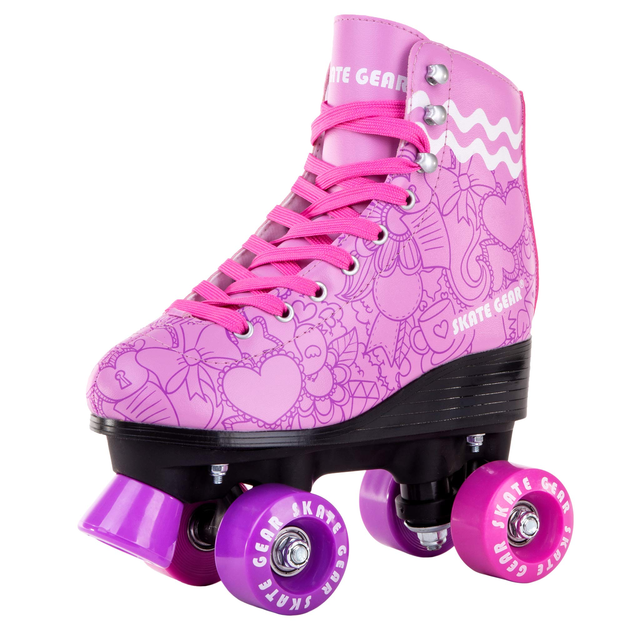 C SEVEN Adjustable Quad Roller Skates for Kids & Adults - Comfortable & Durable for Indoor & Outdoor Skating, Rink, Park, Fitness & Fun