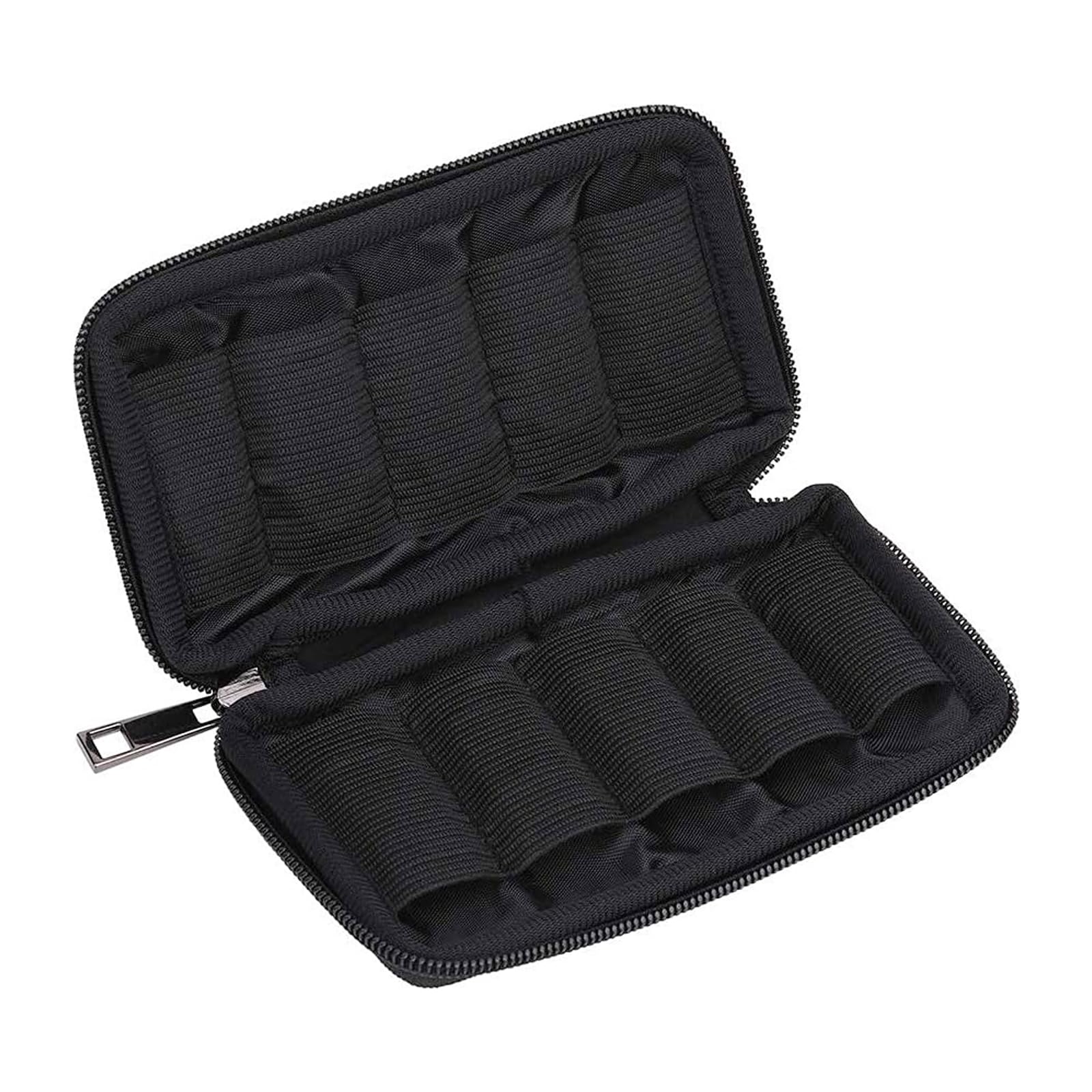 TATMOHIK USB Flash Drive Case - 10 Slot Memory Stick Storage Bag Organizer for USB Sticks, Thumb Drives, Jump Drives & Zip Drives (Black) - Perfect for Office, School & Travel Data Storage