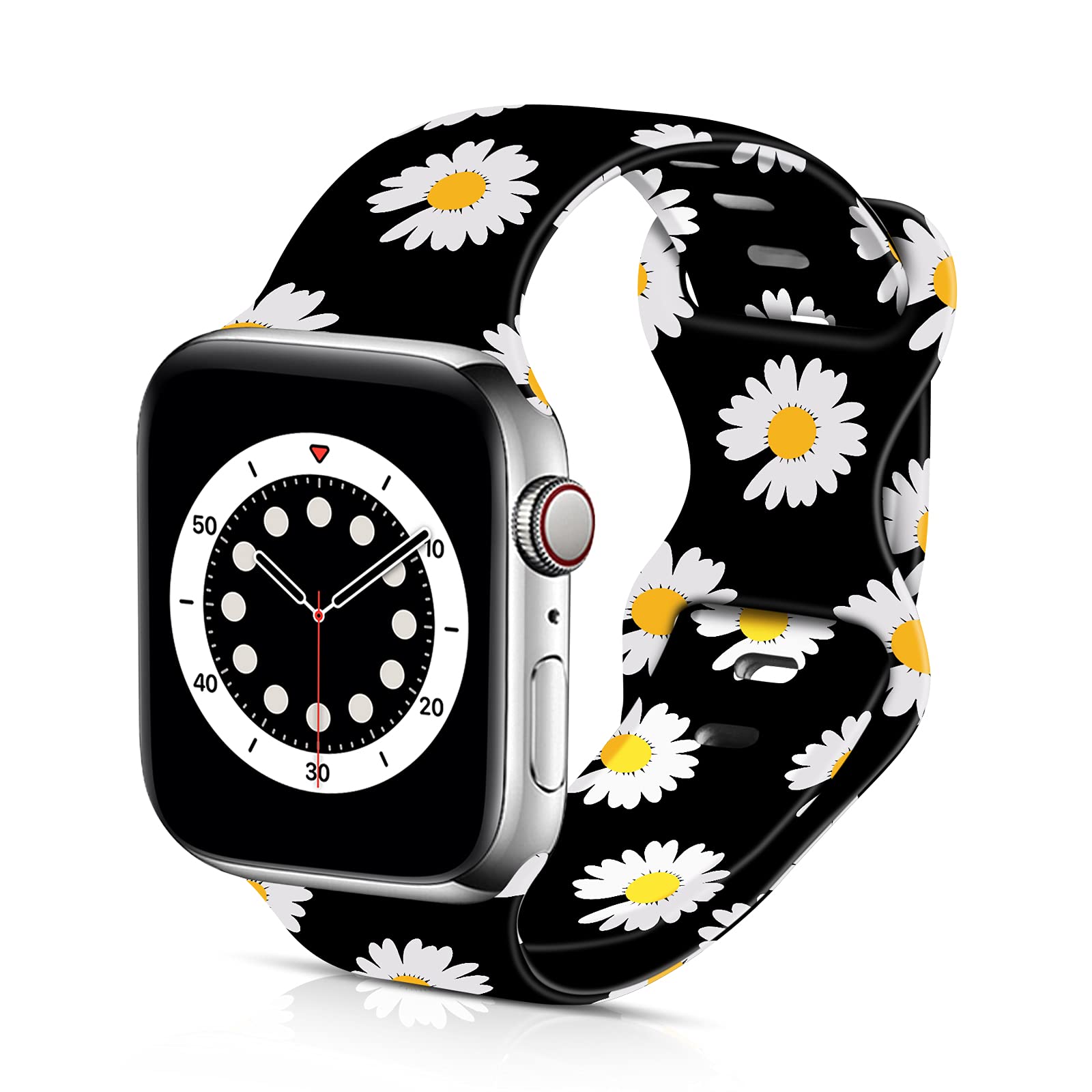 Premium Soft Silicone Apple Watch Bands for Series SE/6/5/4/3/2/1 - 38mm 40mm 42mm 44mm Sport Replacement Strap for Men & Women | Sweatproof Comfortable Wristband for Gym, Running & Everyday Wear