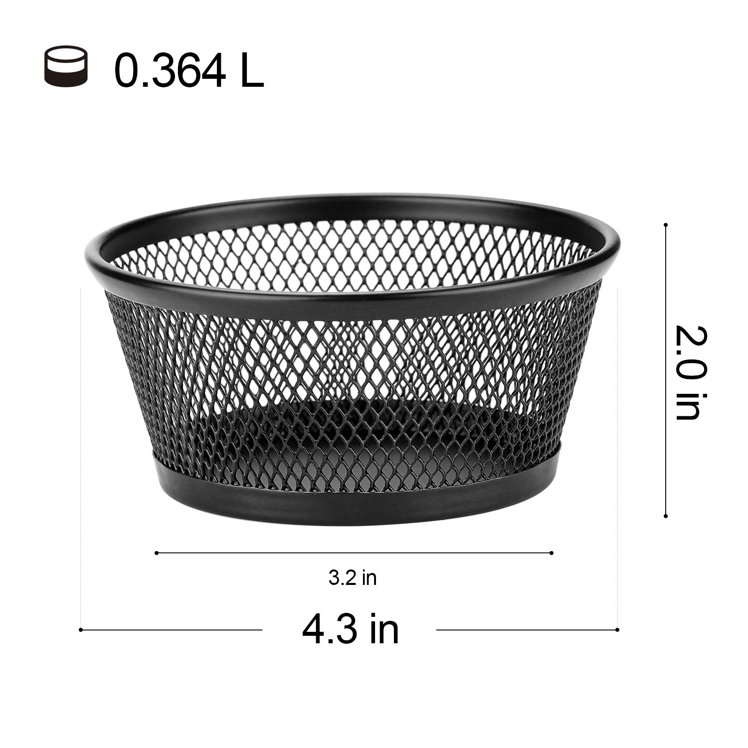 MaxGear 2-Pack Mesh Paper Clip Holders & Organizers with Business Card Holder - Desk Office Supplies for Paperclips, Binder Clips & Stationery - Perfect for Home Office, School & Workplace Organization
