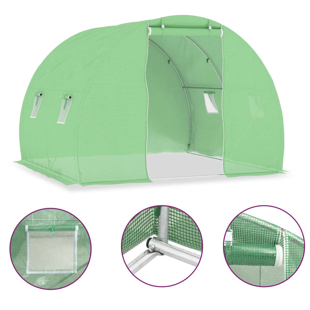 Walk-in Greenhouse for Patios, Backyards & Balconies - 64.6 sq ft Garden Greenhouse Kit (9.8'x6.6'x6.6') | Fast Shipping | Perfect for Growing Vegetables, Flowers & Herbs Year-Round