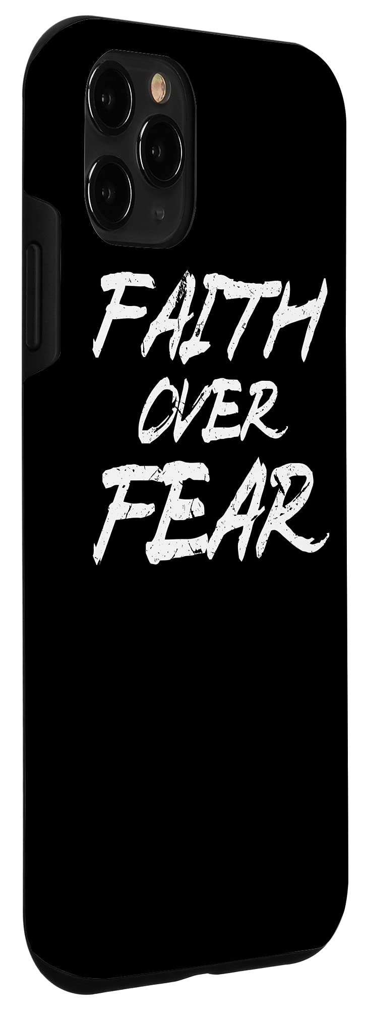 iPhone 11 Pro Faith Over Fear Religious Jersey Case for Men & Women - Durable Protective Phone Cover for Church, Daily Use & Christian Lifestyle