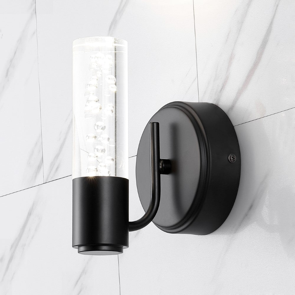 Bolha Minimalist Modern Bubble Acrylic/Iron Integrated LED Vanity Light - Elegant Bathroom Lighting for Contemporary Homes & Spa-Like Retreats