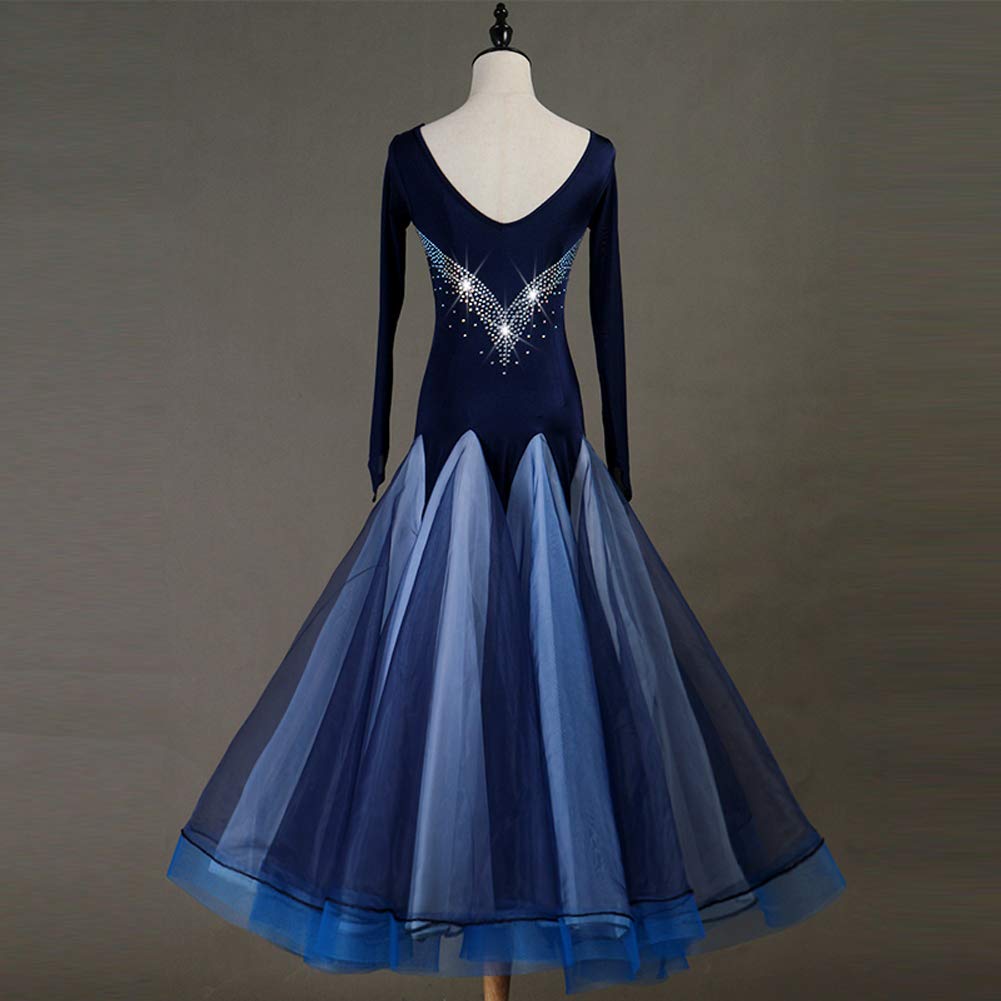 Elegant Women's Performance Ballroom Dress for Modern Waltz & Tango - Smooth Professional Dance Costume for Ballroom Competitions & Social Dancing