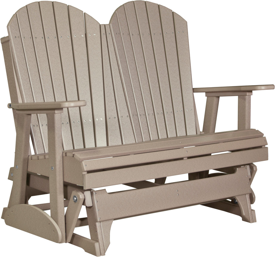 LuxCraft 4-Foot Adirondack Glider Chair - Outdoor Patio Swing for Garden, Porch & Backyard Relaxation