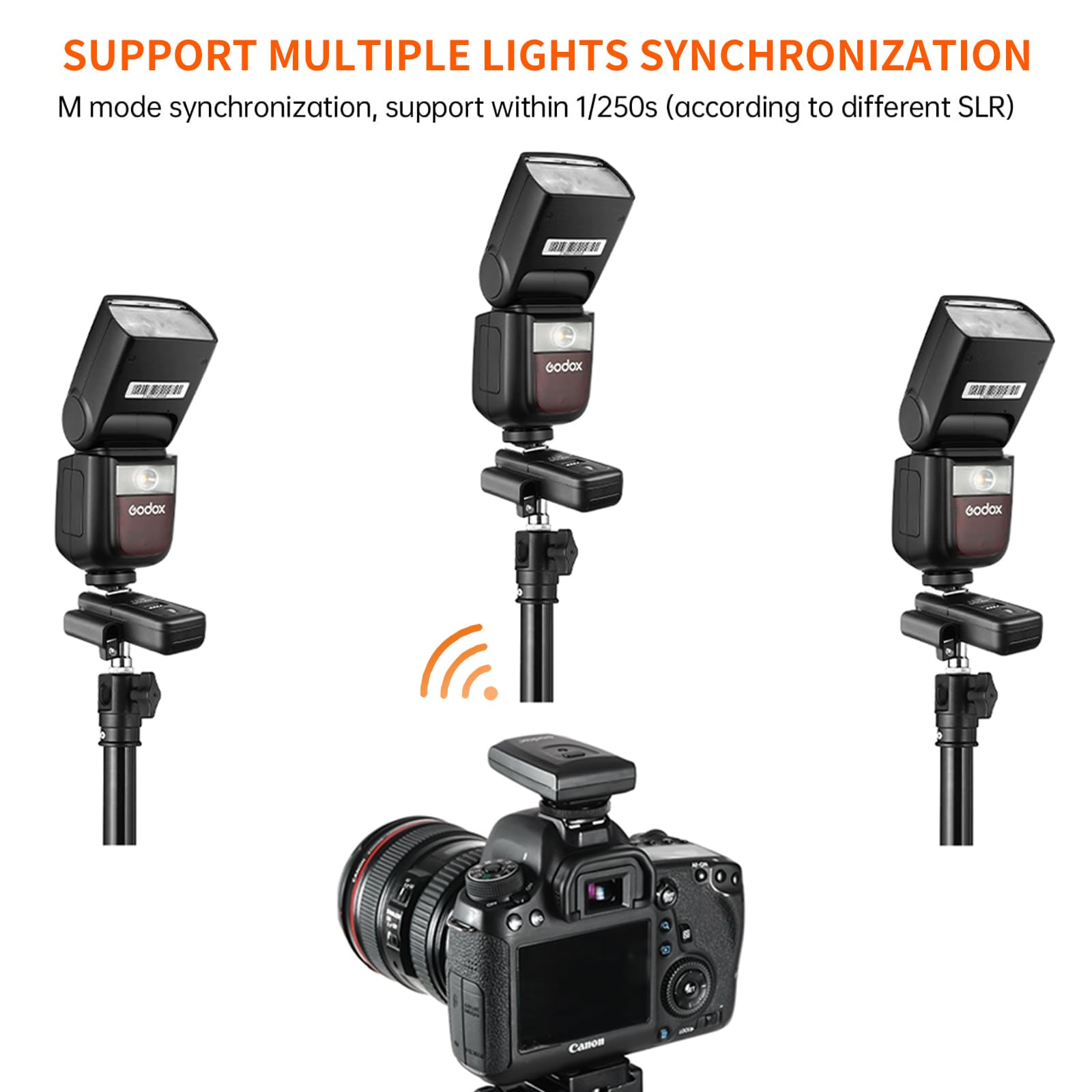 Godox CT-16 Wireless Flash Trigger for Canon Nikon Sony Pentax DSLR Cameras - 1 Transmitter + 2 Receivers - Perfect for Studio Photography, Outdoor Shoots & Event Coverage