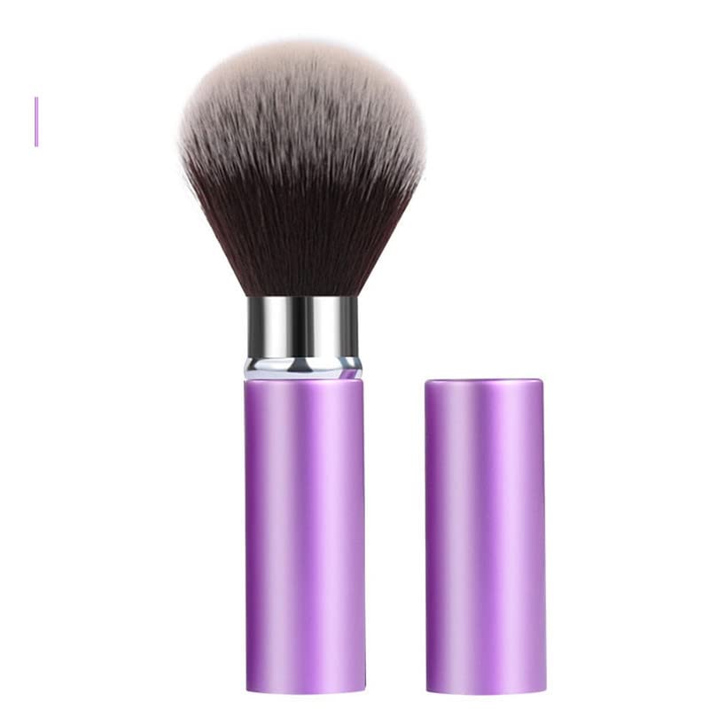 RECTYO GALLERY Retractable Kabuki Brush - 1PC Round Powder Makeup Brush for Blush & Foundation (Multicolor) | Perfect for Travel & On-the-Go Touch Ups