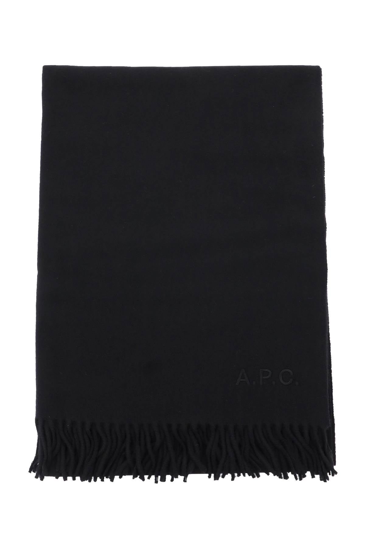 APC Alix Embroidered Wool Scarf - Warm Winter Fashion Accessory for Women - Perfect for Cold Weather, Outdoors & Holiday Gifts