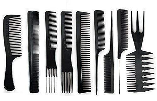 Premium 9-Piece Hair Cutting & Styling Kit - Professional Hair Comb Set with Scissors for Men & Women - Perfect for Home Haircuts, Salon Styling & Barber Use