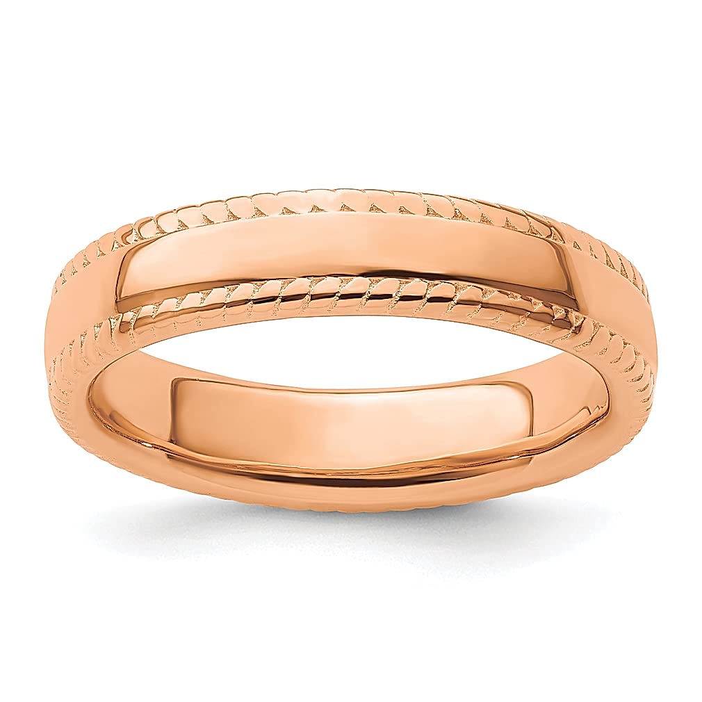 925 Sterling Silver Rose Gold Plated Stackable Ring for Women - Elegant & Dainty Fine Jewelry Gift for Her - Perfect for Everyday Wear, Date Nights & Special Occasions