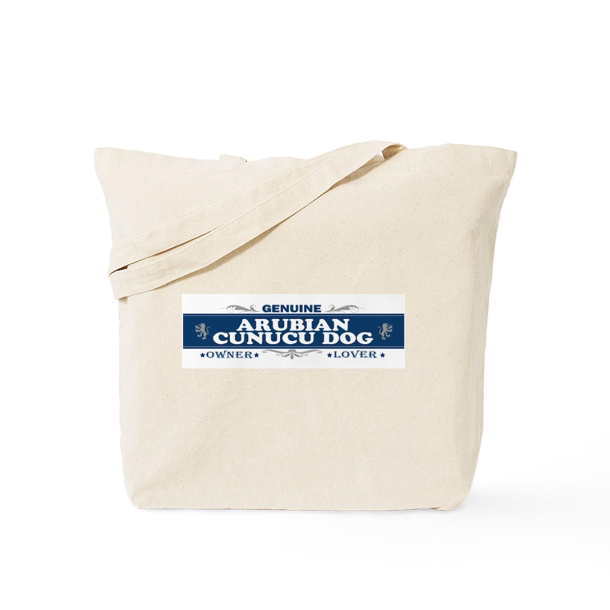 ARUBIAN CUNUCU DOG Tote Bag - Natural Canvas Reusable Shopping Bag for Groceries, Beach & Daily Use | Eco-Friendly & Durable