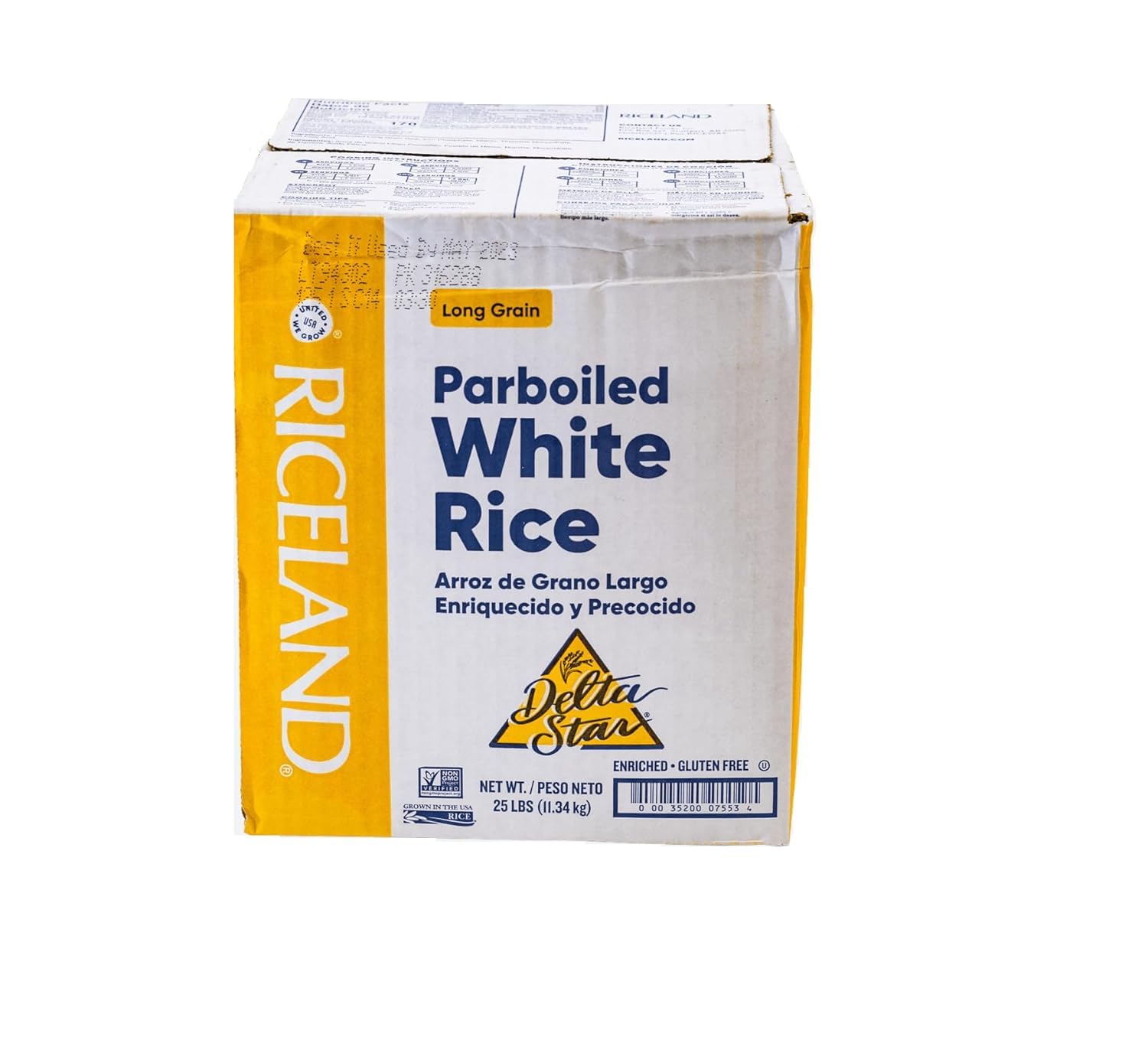 Premium Delta Star Parboiled Rice - 25 Lb. Bulk Pack | Long Grain, Non-GMO, Nutrient-Rich | Perfect for Restaurants, Meal Prep & Family Cooking