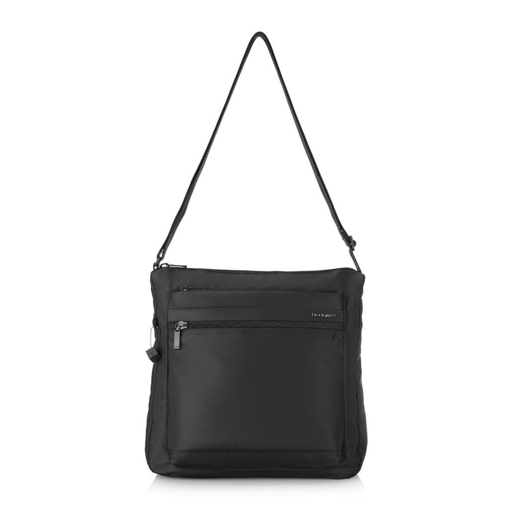 Hedgren Fanzine Vertical RFID Crossbody Bag for Women - Anti-Theft Travel Purse with Multiple Pockets, Black | Perfect for Daily Commute, Shopping & City Exploration