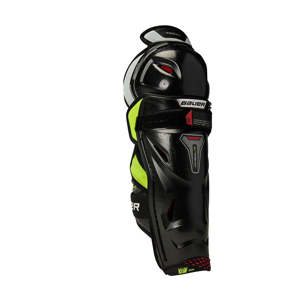 Bauer Vapor Hyperlite Junior Shin Guards - Youth Hockey Leg Protection for Ice & Roller Skating - Lightweight & Durable for Games & Practice