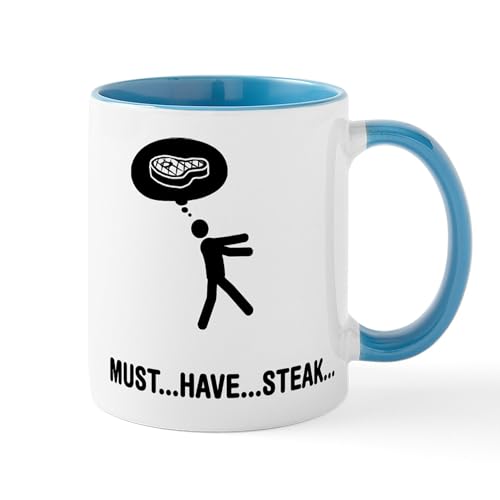White/Blue Inside - Steak Lover Mug
