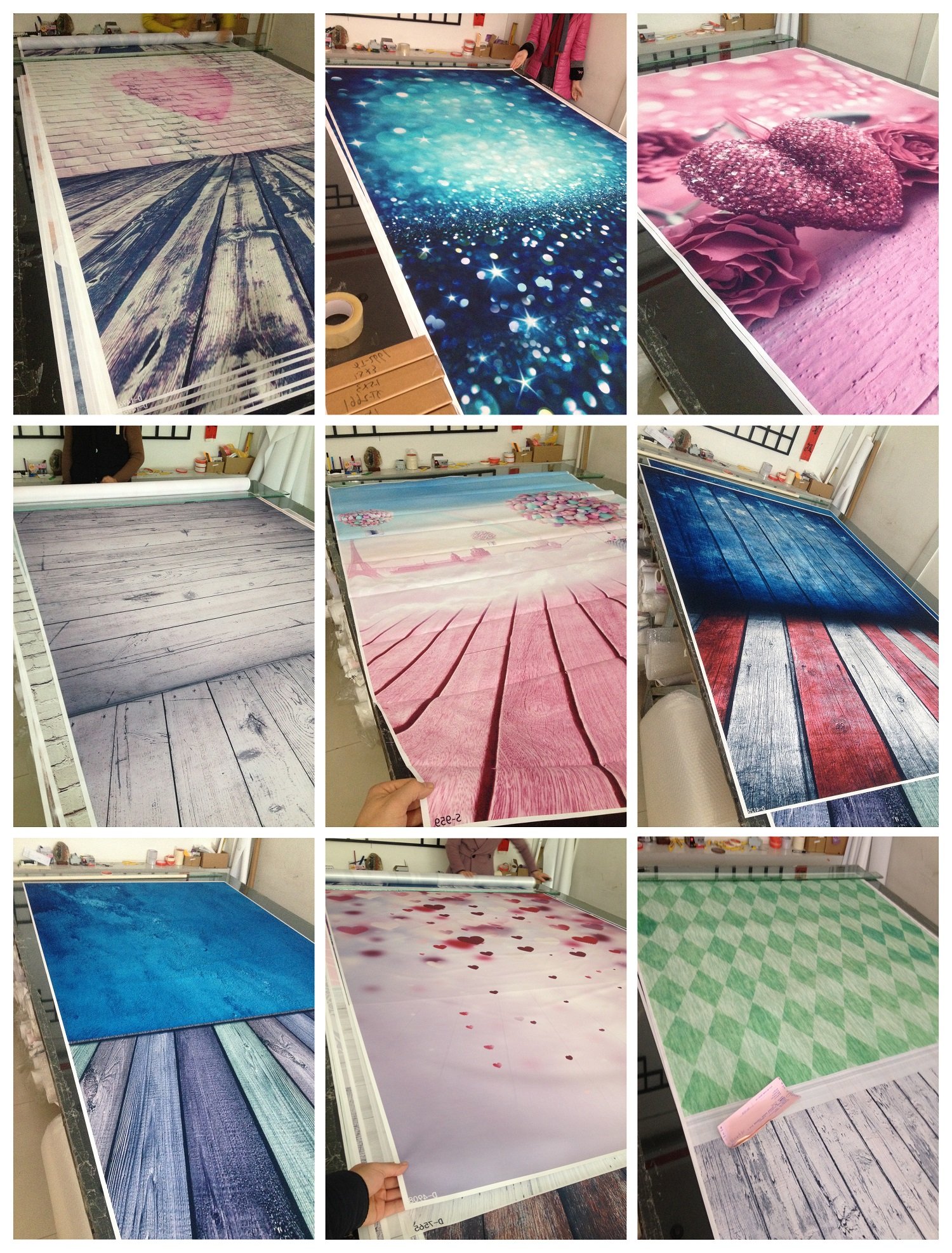 FiVan 8x8ft Newborn Photo Backdrop - Light Wood Floor Design for Baby Photography & Nursery Decor