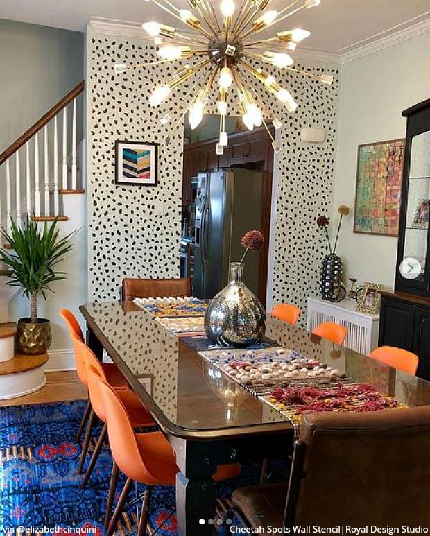 Cheetah Spots Wall Stencil - Reusable DIY Painting Template for Home Decor, Kids Room & Nursery - Create Wild Animal Prints on Walls, Furniture & Crafts