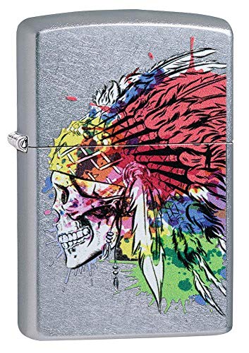 Street Chrome Skull With Headdress