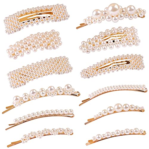 Shidara Pearl Hair Clips for Women - Elegant Handmade Large Hair Barrettes & Pins, Fashion Hair Accessories for Girls & Women | Multi-Color | Perfect for Weddings, Parties & Everyday Wear