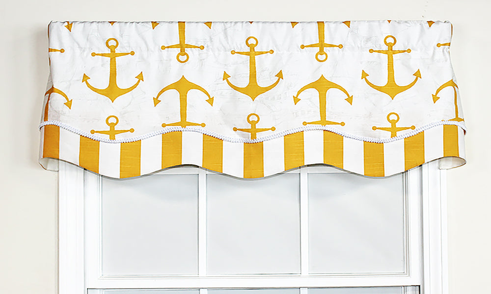 Castaway Glory Valance - Premium Window Valance for Living Room, Bedroom & Kitchen - Elegant Home Decor & Curtain Topper for Modern Interiors
