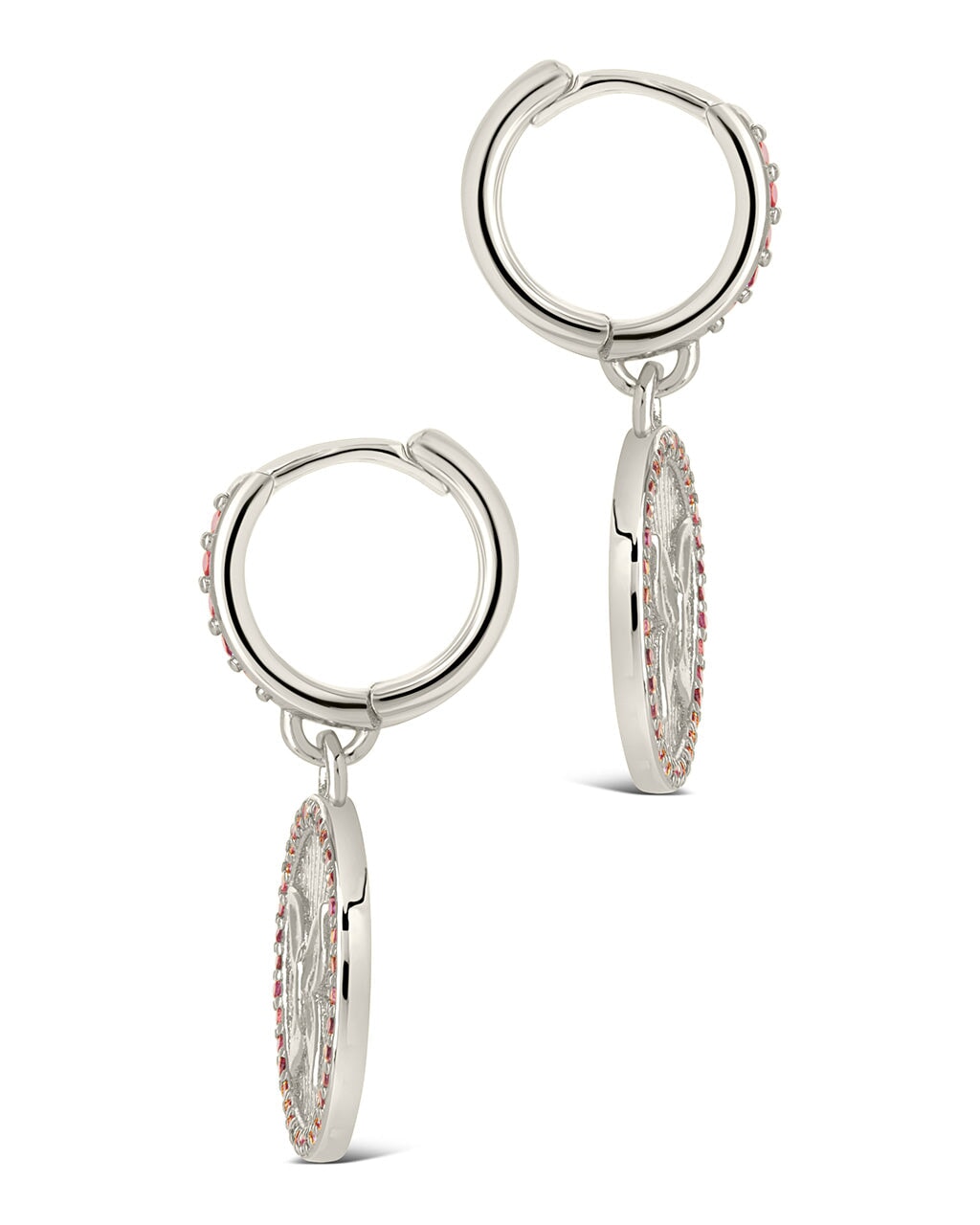 CZ Butterfly Charm Hoop Earrings for Women - Fashion Dainty Gold Plated Indian Bindi Jewelry - Perfect for Parties, Weddings & Ethnic Outfits