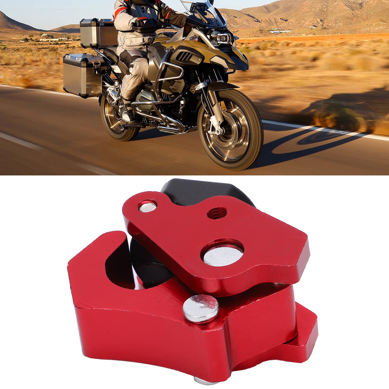 Universal Motorcycle Helmet Hook - Aluminum Alloy Claw Hook for Scooter Bags & Luggage - Red