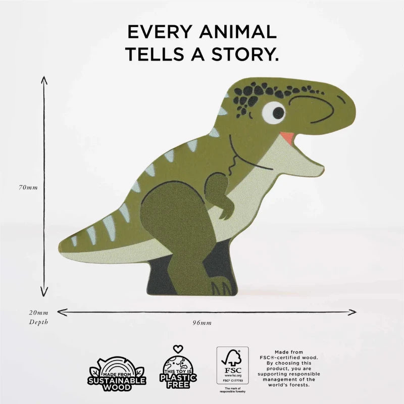 Jurassic Stacking Dinosaurs Toy Set with Storage Bag - Educational Dinosaur Toys for Kids, Perfect for Birthday Gifts & Preschool Learning Activities